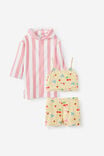 Girls Tahlie Tankini Set & Zip Thru Hooded Towel Set,  - example image 1